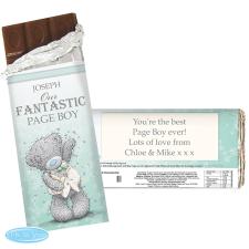 Personalised Me to You Page Boy Usher Wedding Chocolate Bar